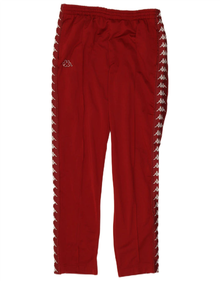 Kappa Herren-Trainingshose mit Grafik, groß, rotes Farbblock-Polyester
