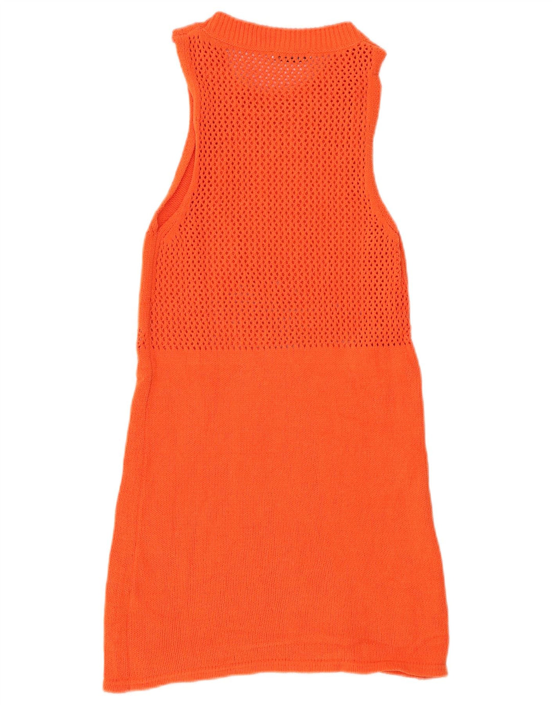 ZARA Damen Ärmelloses Pulloverkleid UK 8 Small Orange Polyester