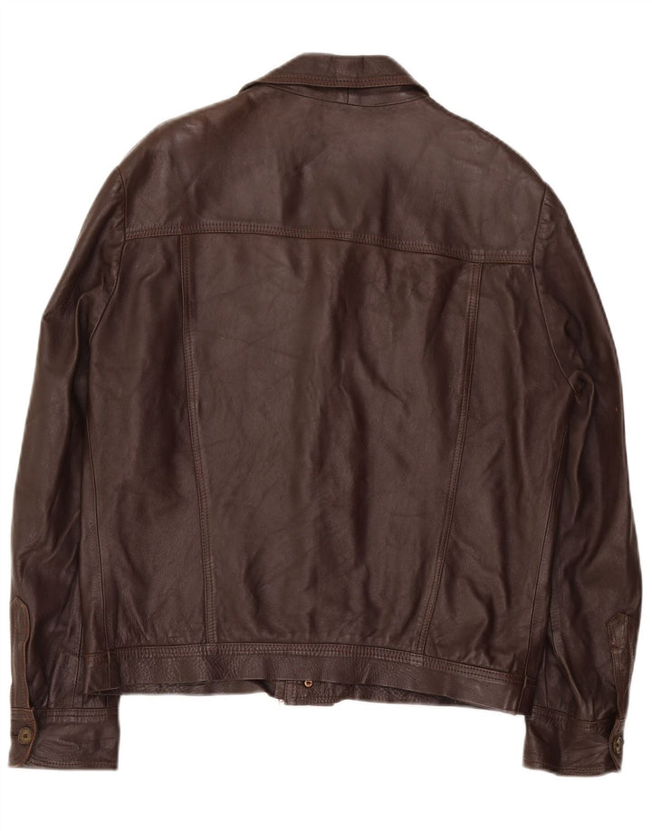 Vintage Herren Lederjacke UK 36 Small Brown