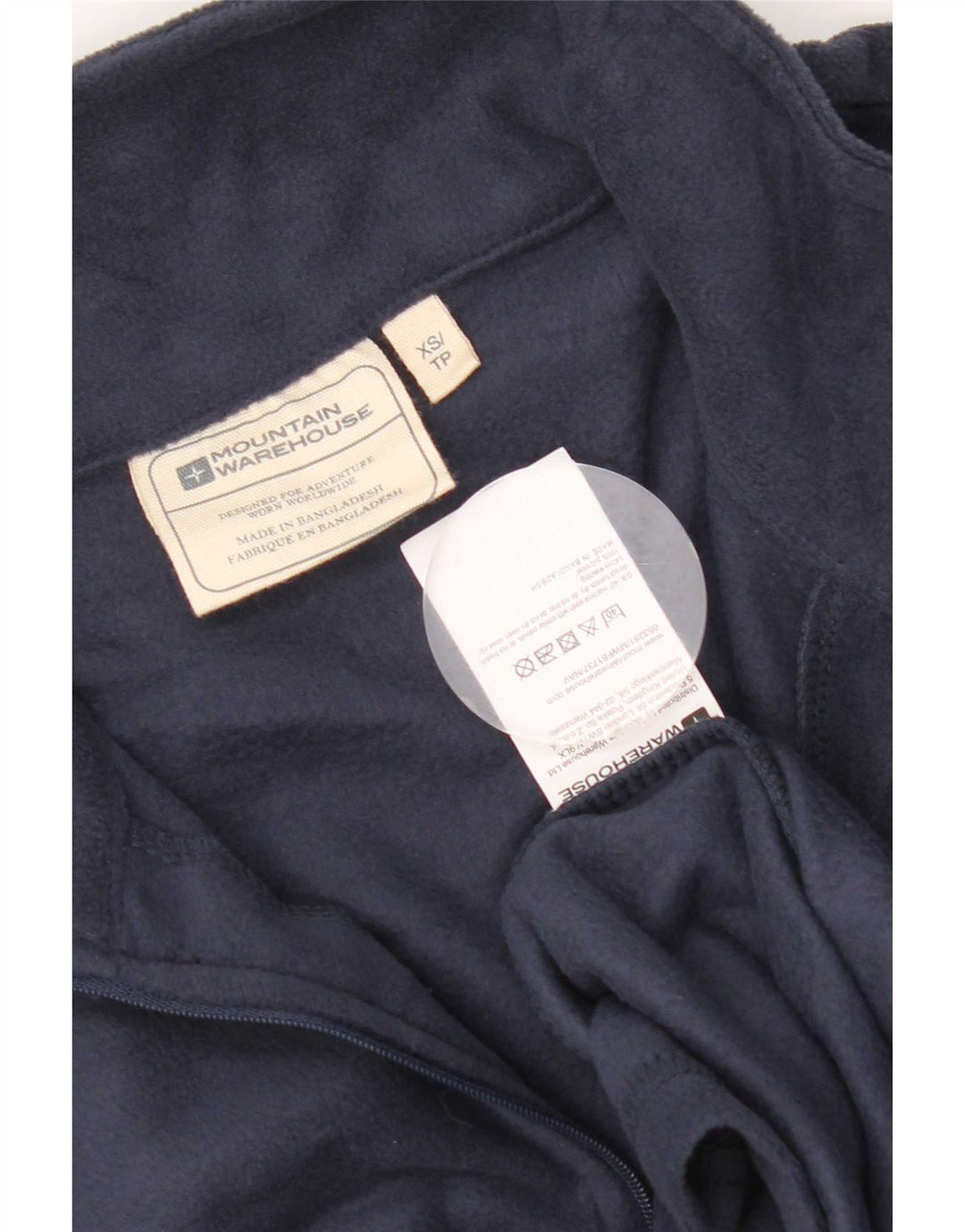 Mountain Warehouse Herren-Fleecepullover mit Reißverschluss am Hals, XS, Marineblau, Polyester
