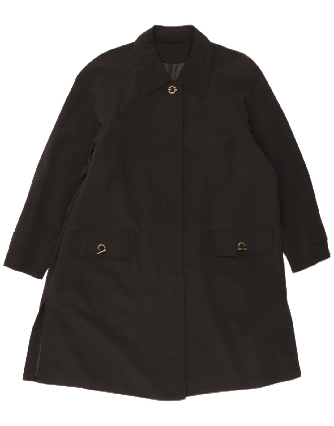 Hamells Womens Loose Fit Overcoat UK 12 Medium Black Polyester Classic