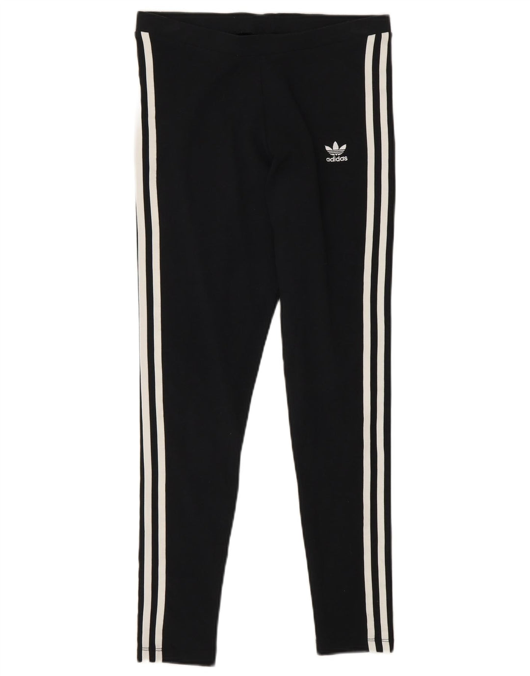 Adidas Damen Leggings UK 10 Small Schwarz Baumwolle
