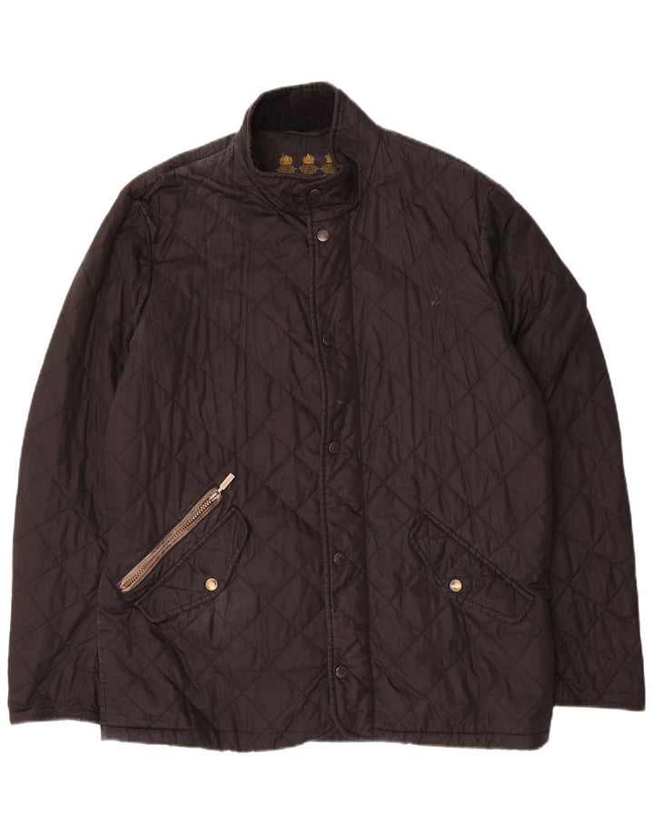 BARBOUR Herren Steppjacke UK 38 Medium Schwarz