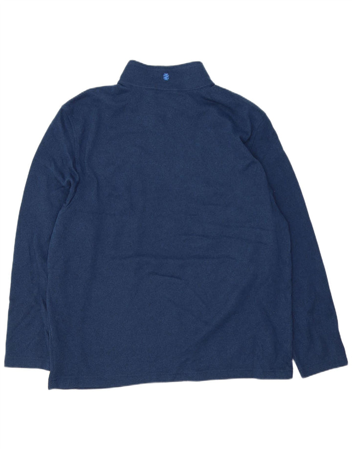 IZOD Herren-Sweatshirt mit Reißverschluss am Hals, 2XL, marineblau meliertes Polyester