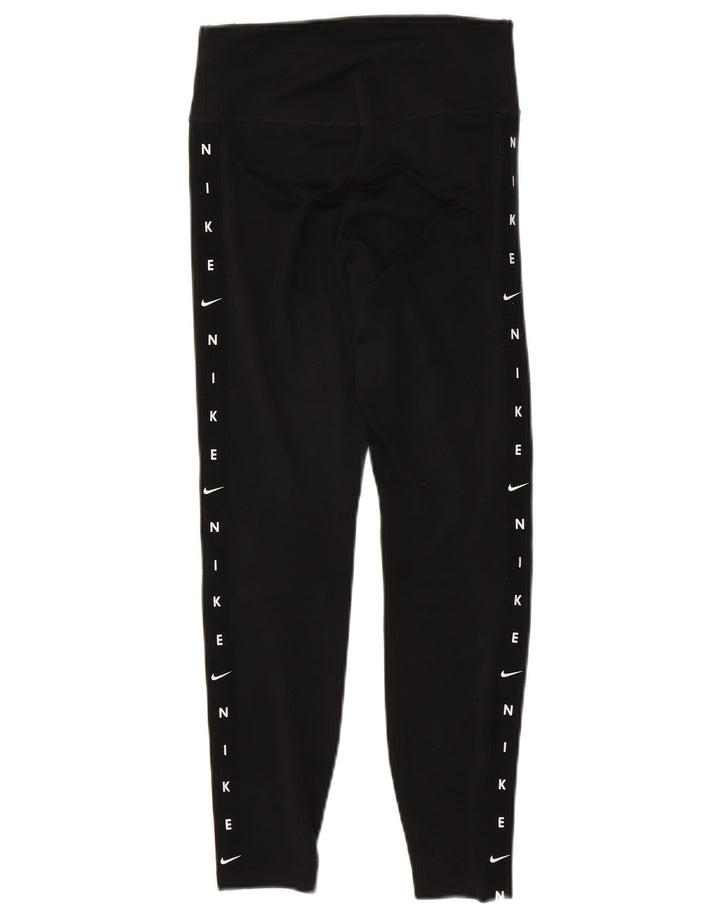 NIKE Damen Dri Fit Graphic Leggings UK 6 XS Schwarz
