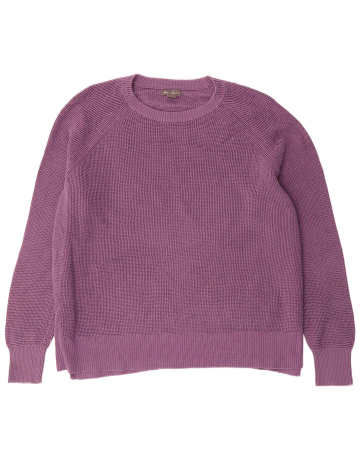 EDDIE BAUER Damen Übergroßer Pullover mit Rundhalsausschnitt UK 18 XL Lila