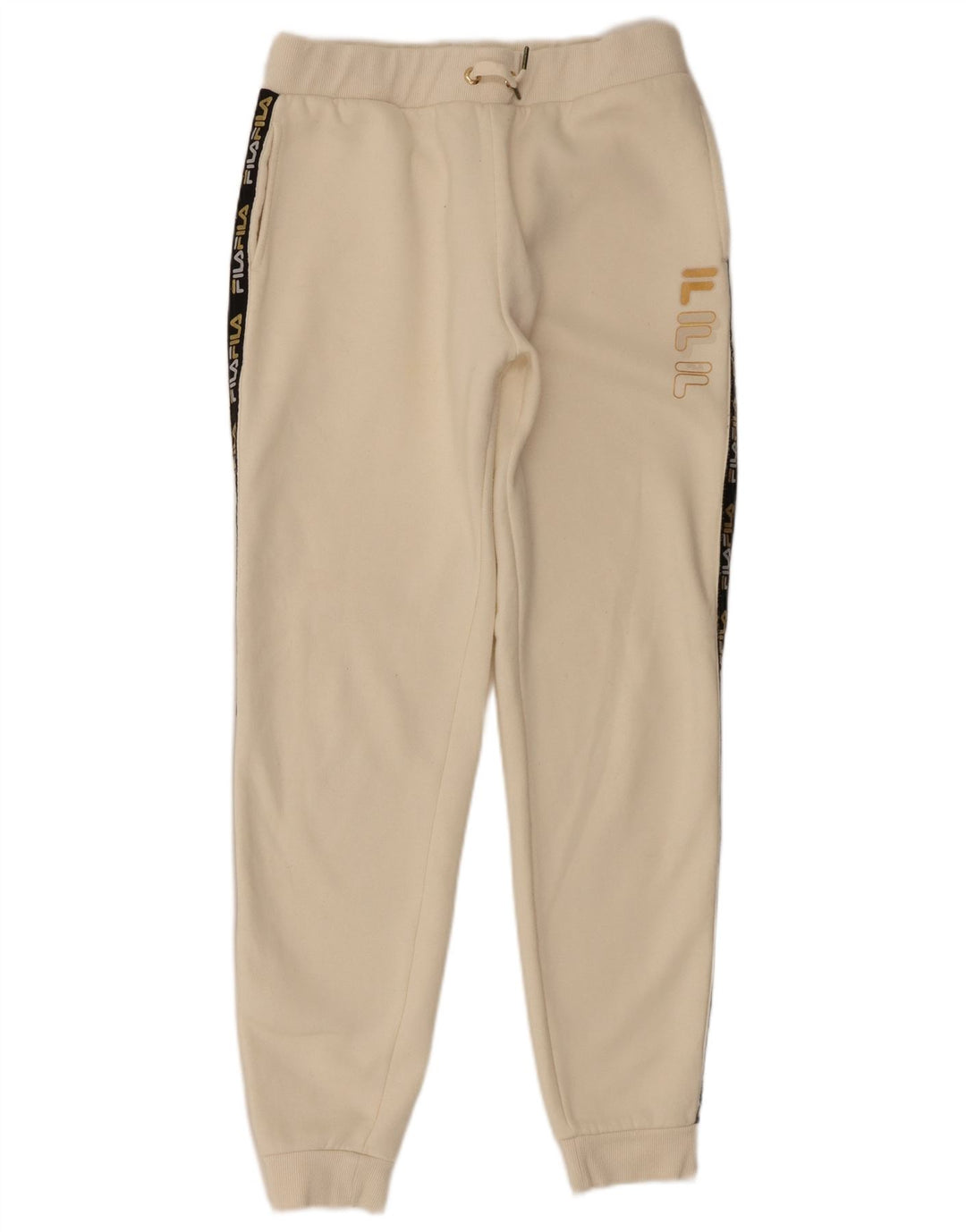 Fila Damen Grafik-Trainingshose, Jogginghose, UK 14, Mittelbeige, Polyester