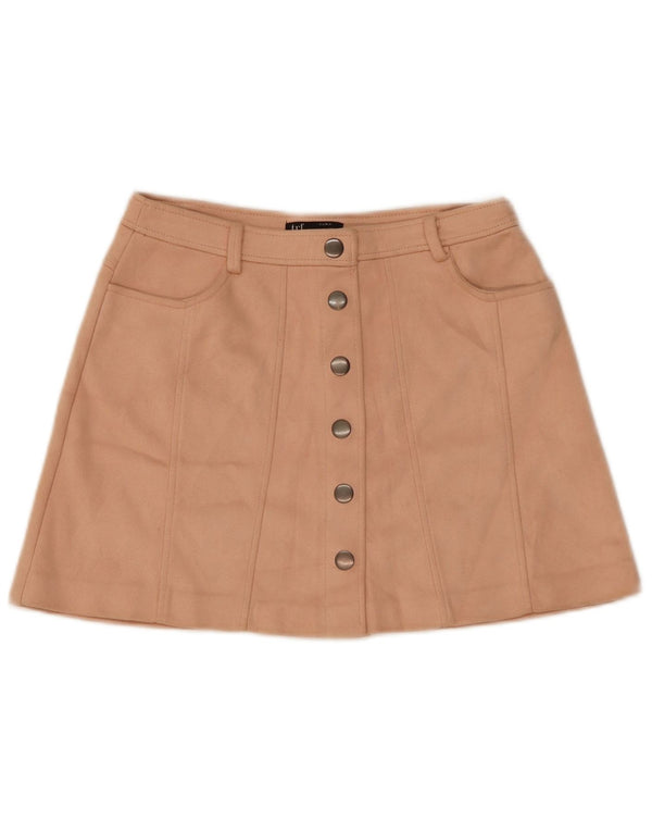 Zara Damen Minirock Medium W28 L15 Beige Polyester