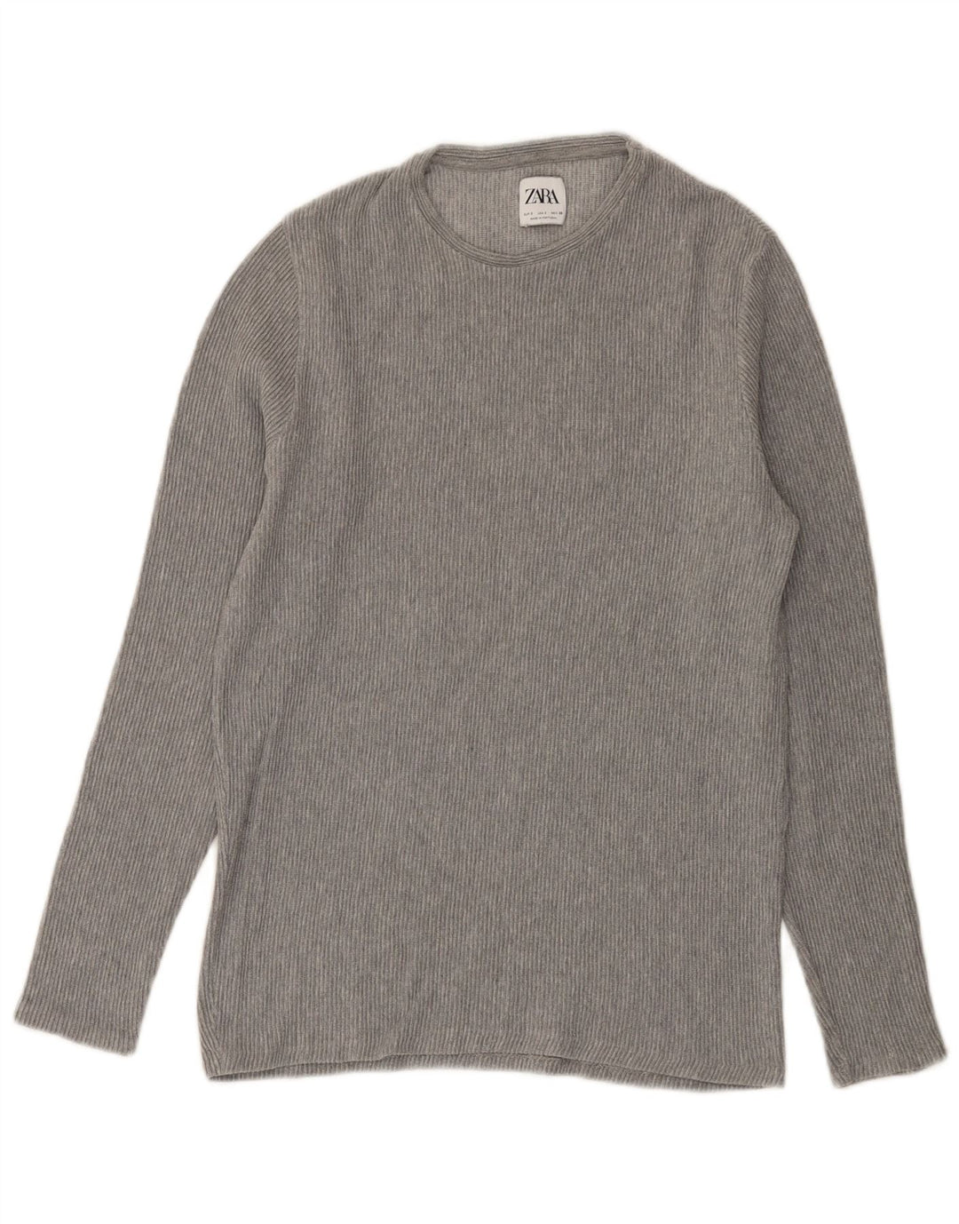 Zara Herren Top Langarm Small Grau