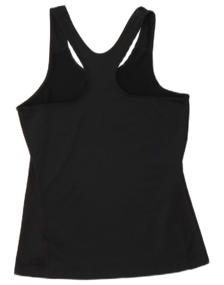 Nike Damen Dri Fit Graphic Weste Top UK 10 Small Schwarz Polyester