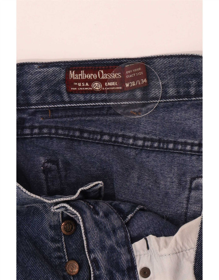 Marlboro Classics Herren-Loose-Jeans W38 L28 Blaue Baumwolle
