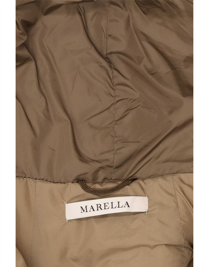 Marella Damen Wattierte Jacke UK 12 Mittelbraunes Polyamid