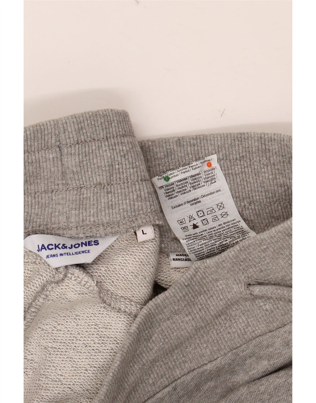 JACK & JONES Herren-Sportshorts, große graue Baumwolle