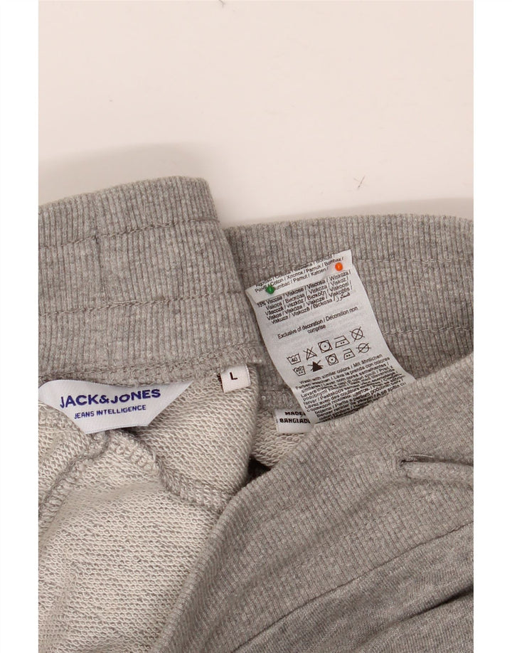 JACK & JONES Herren-Sportshorts, große graue Baumwolle