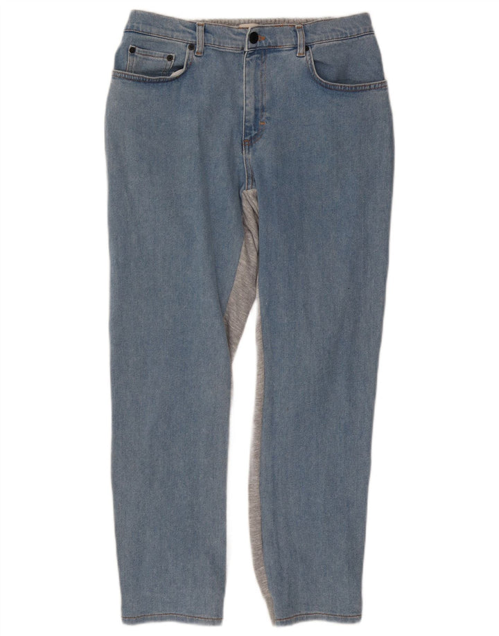 FRENCH CONNECTION Damen Slim Jeans UK 12 Medium W30 L28 Blauer Farbblock