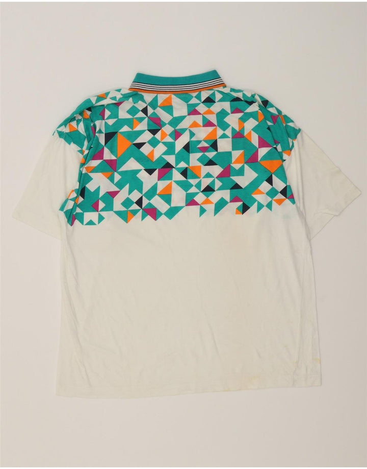 Lotto Herren-Poloshirt, groß, weiß, geometrisch