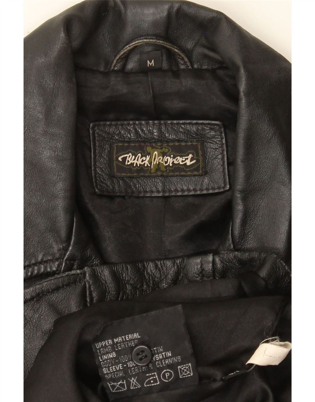 VINTAGE Womens Leather Jacket UK 12 Medium Black Leather Vintage Vintage and Second-Hand Vintage from Messina Hembry 