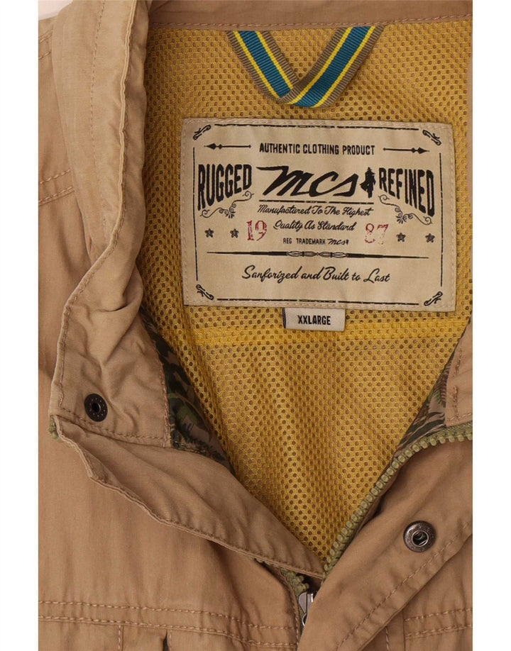 Marlboro Classics Herren-Utility-Jacke mit Kapuze, UK 44, 2XL, Beige