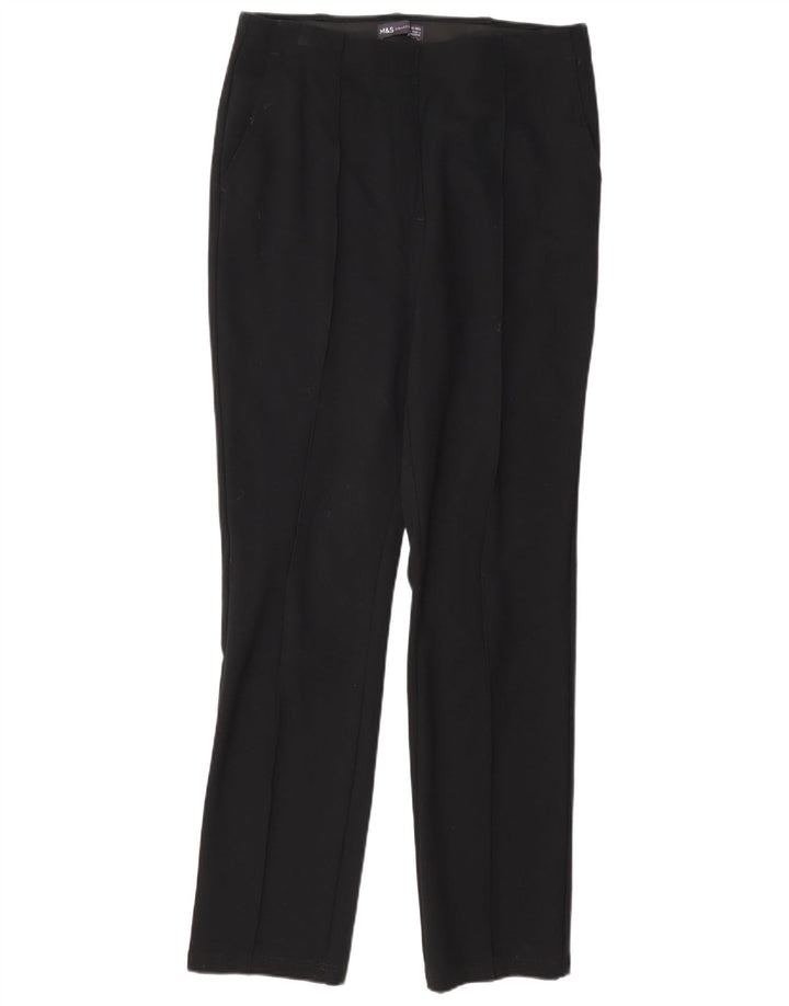 Marks & Spencer Damen gerade Anzughose UK 12 Medium W32 L30 Schwarz