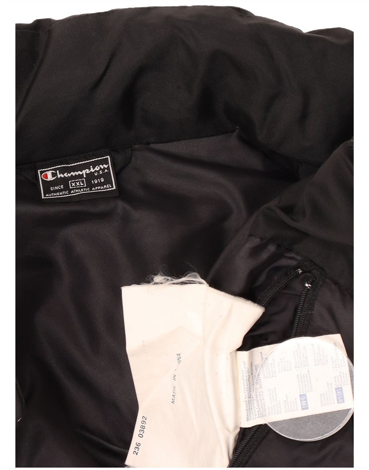 Champion Herren Wattierte Jacke UK 44 2XL Schwarz Polyamid