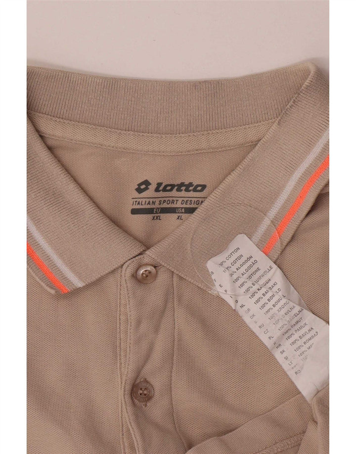 Lotto Herren Poloshirt XL Beige Baumwolle