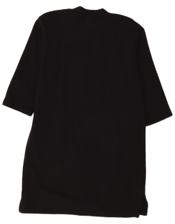 Nike Damen-T-Shirt-Kleid mit 3/4-Ärmeln, übergroß, UK, 6, XS, schwarze Baumwolle