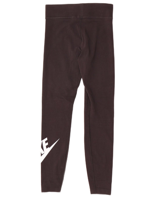 Nike Womens Graphic Leggings UK 8 Small Schwarz Polyester