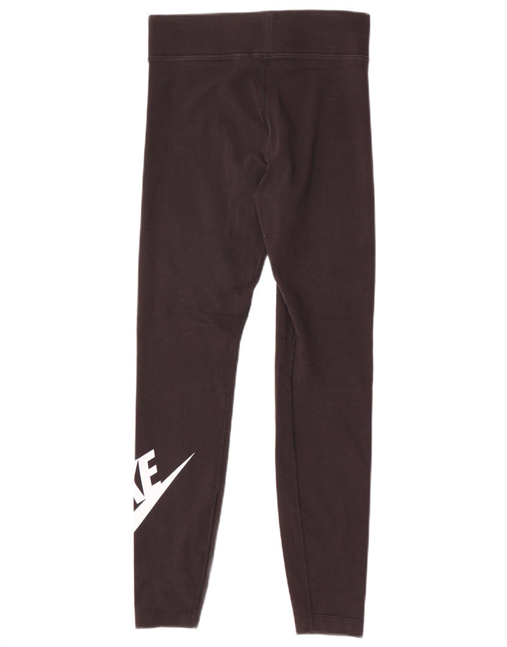 Nike Womens Graphic Leggings UK 8 Small Schwarz Polyester