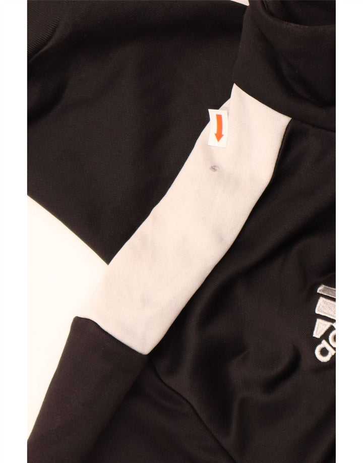 ADIDAS Herren-Trainingsanzug-Top-Jacke, großes schwarzes Farbblock-Polyester