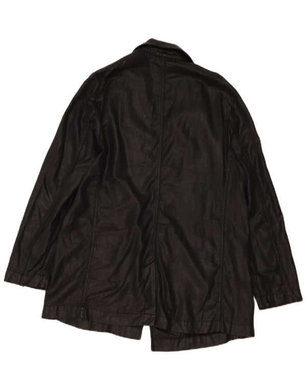 All Saints Womens Open Blazer Jacke UK 16 Large Schwarz Lyocell
