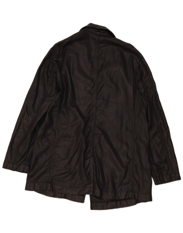All Saints Womens Open Blazer Jacke UK 16 Large Schwarz Lyocell