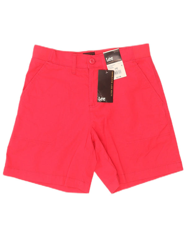 Lee Damen Chinoshorts US 6 Medium W30 Rote Baumwolle