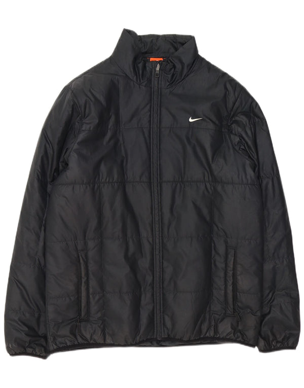 Nike Herren Wattierte Jacke UK 40 Large Schwarz Polyester