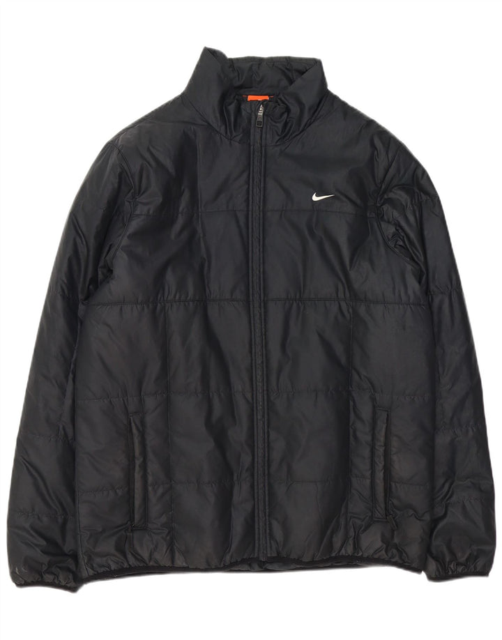 Nike Herren Wattierte Jacke UK 40 Large Schwarz Polyester