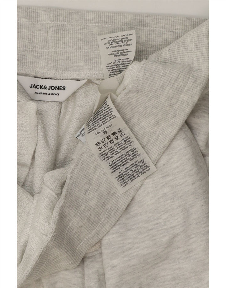 Jack & Jones Herren-Sportshorts, groß, grau gefleckte Baumwolle