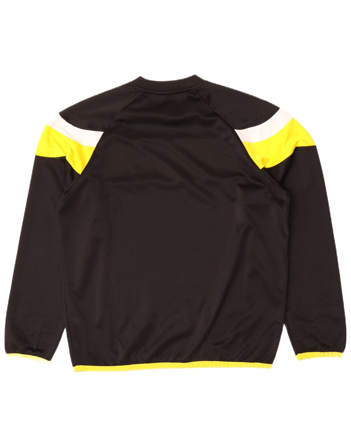 Puma Herren-Oberteil, langärmelig, groß, schwarzes Farbblock-Polyester