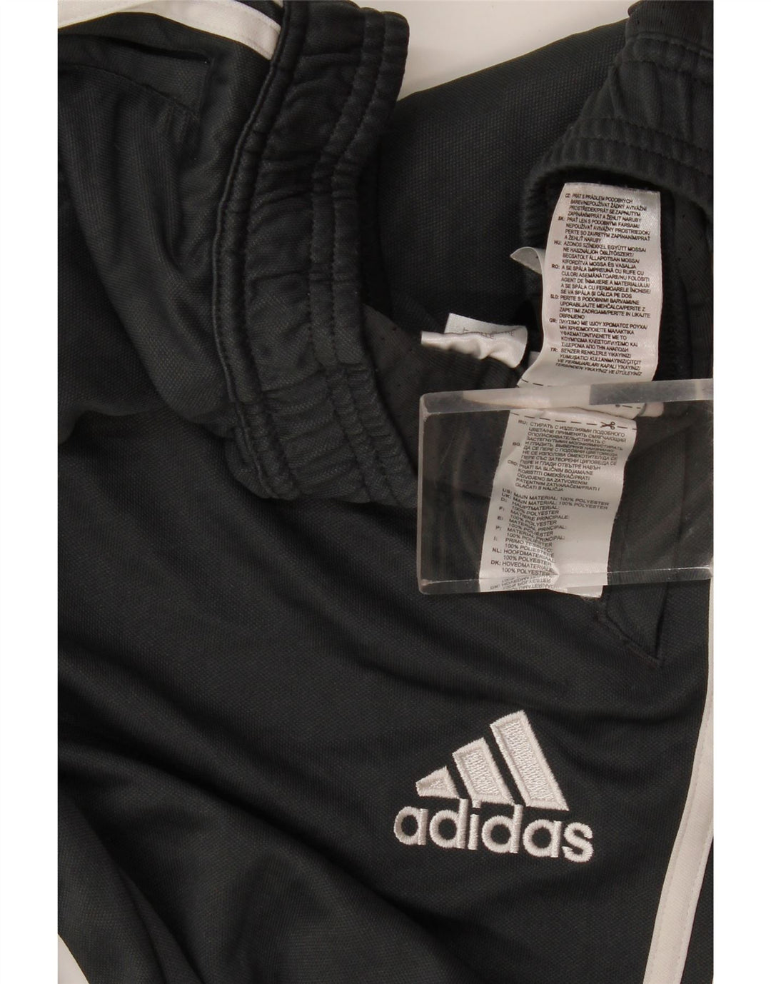 Adidas Herren-Trainingshose, klein, grau, Polyester