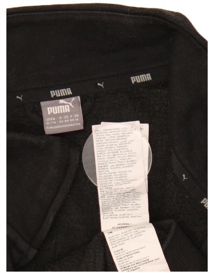 Puma Damen-Trainingsanzug, Top-Jacke, UK 16, Größe L, Schwarz, Baumwolle