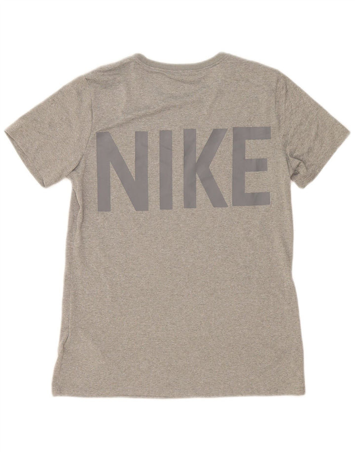 Nike Herren Dri Fit Graphic T-Shirt Top Small Grau Polyester
