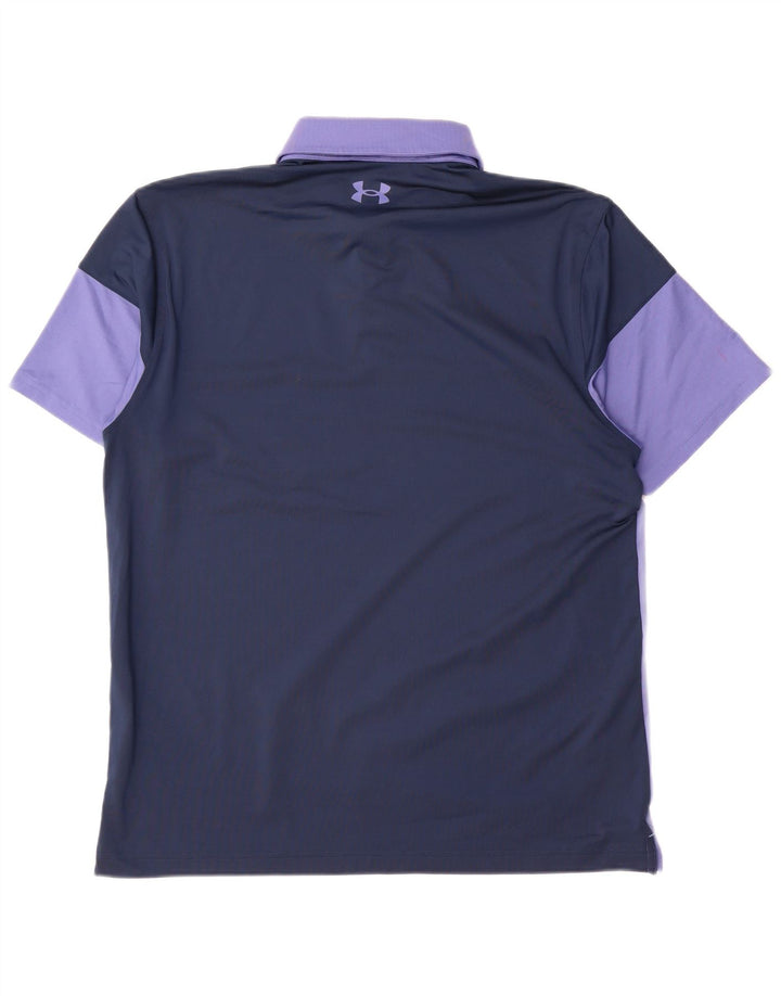 Under Armour Herren-Poloshirt, groß, lila, Farbblock-Polyester