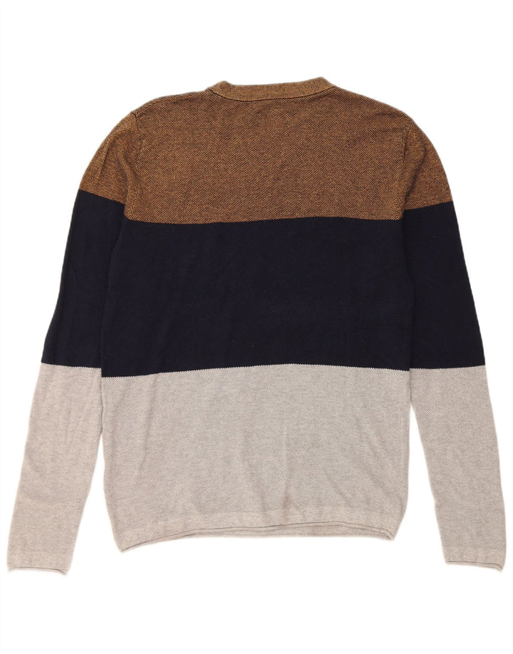 Jack & Jones Herren-Pullover mit Rundhalsausschnitt, groß, mehrfarbig, Farbblock