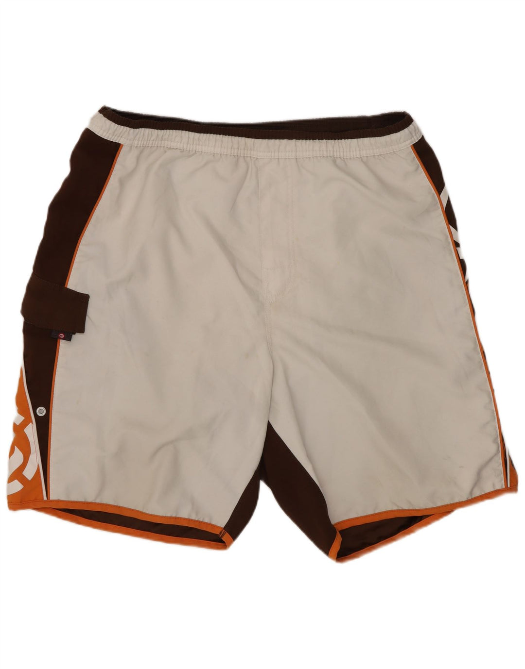 Animal Herren-Badeshorts mit Grafik, groß, weißes Farbblock-Polyester