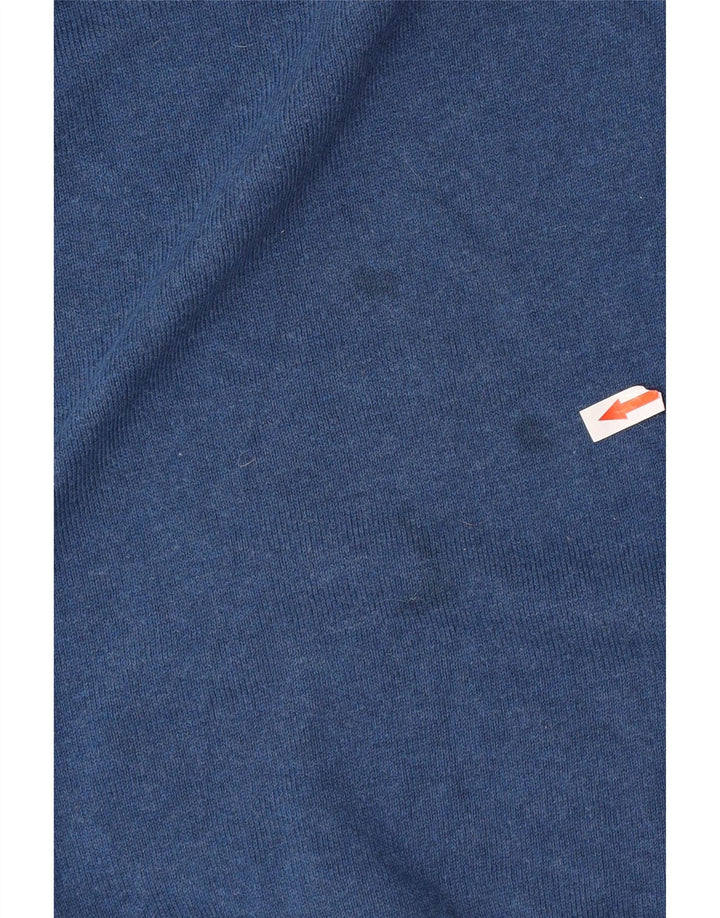 Fay Herren-Pullover mit Rundhalsausschnitt, Mittelblau