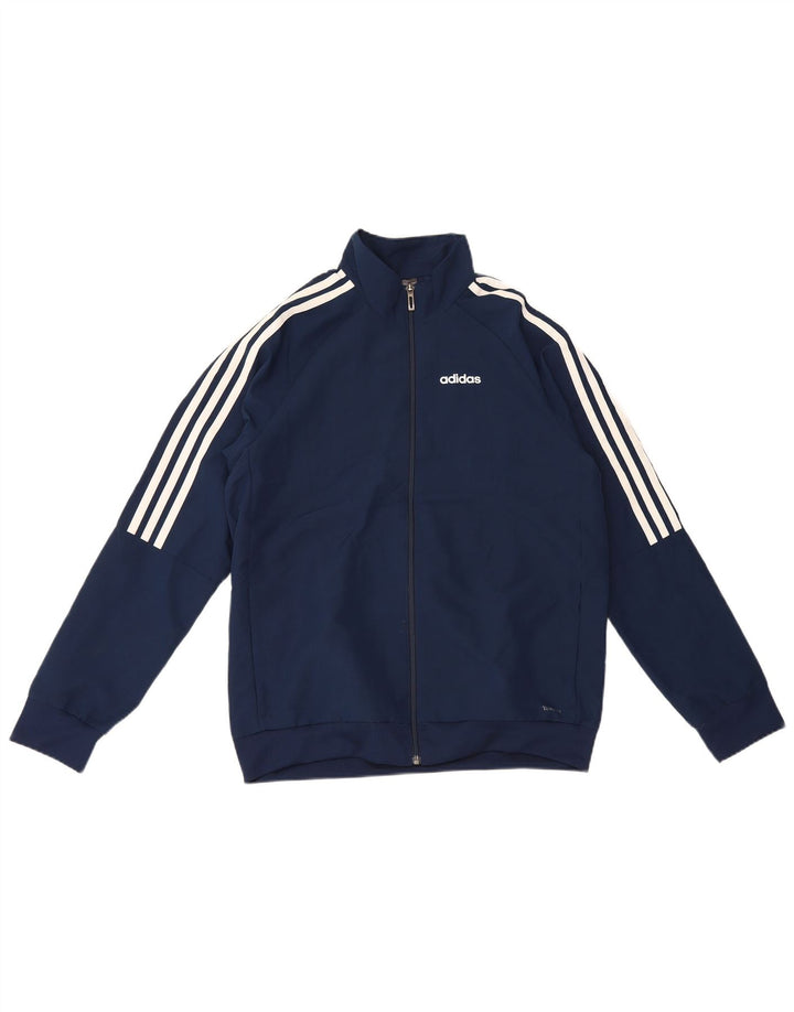 Adidas Jungen Climalite Trainingsanzug Top Jacke 13-14 Jahre Marineblau Polyester