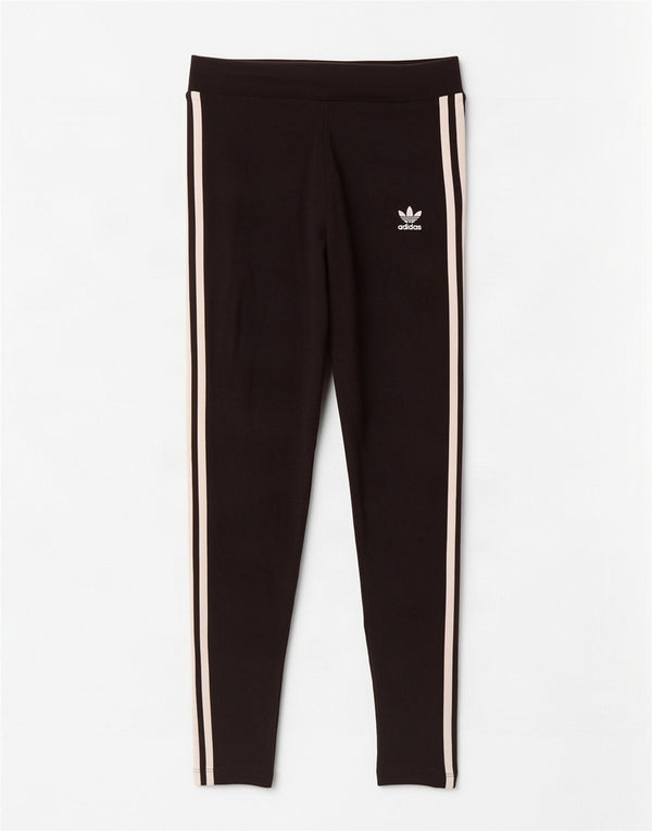Adidas Damen Leggings UK 10 Small Schwarz Baumwolle