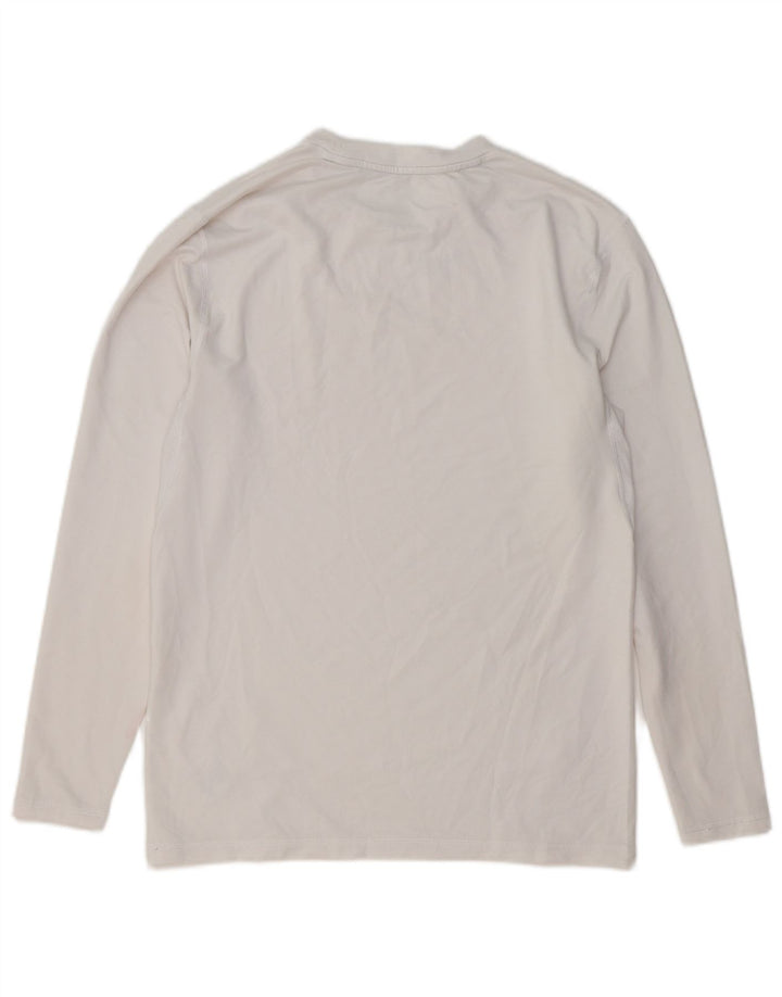 RUSSELL ATHLETIC Herren-Top, langärmelig, UK 38/40, Mittelweiß, Polyester