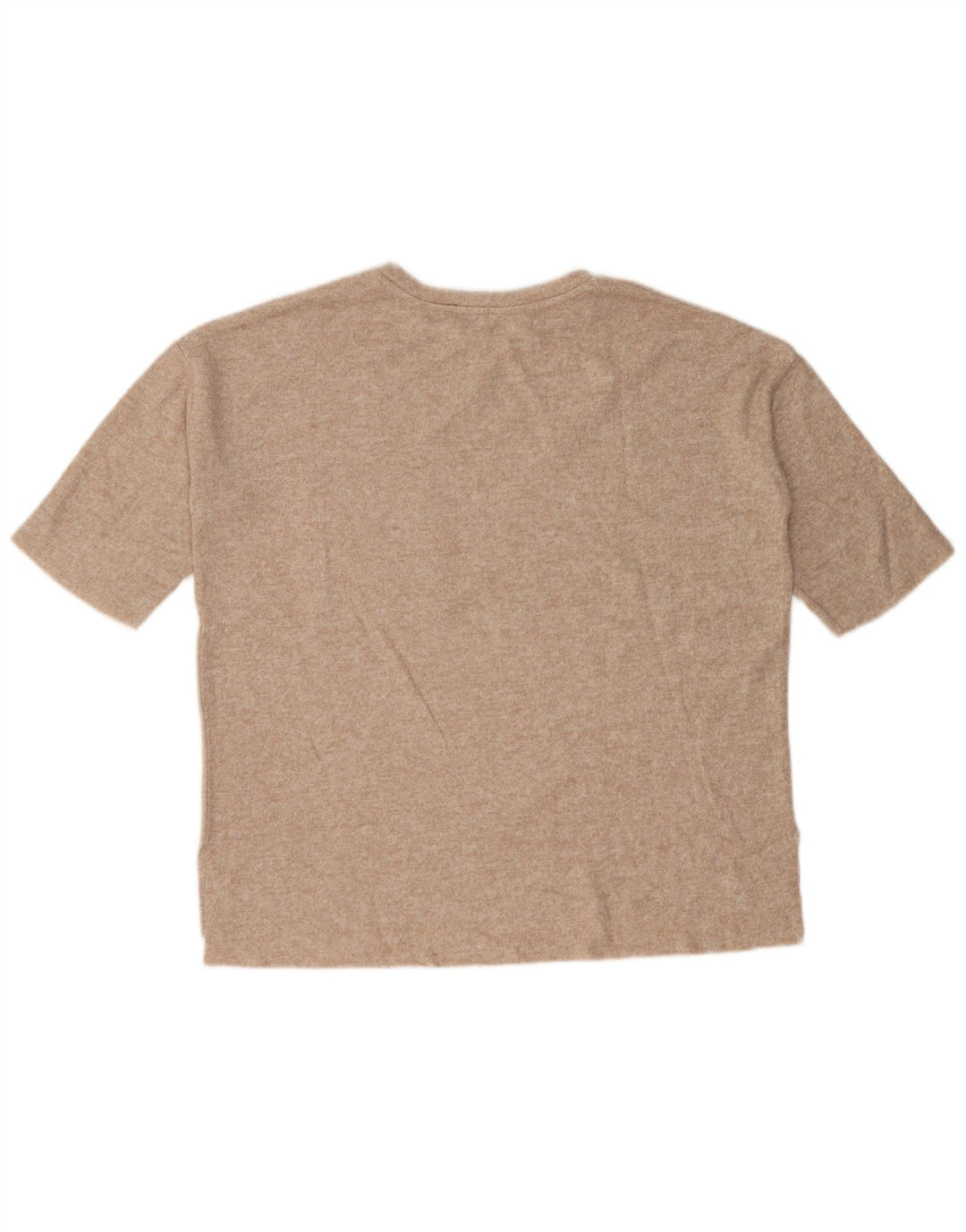 Zara Damen Übergroßes T-Shirt Top UK 10 Small Beige