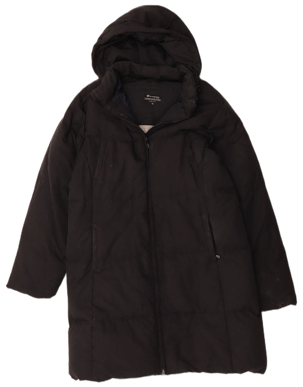 Champion Herren-Mantel mit Kapuze, gepolstert, UK 42, XL, Schwarz