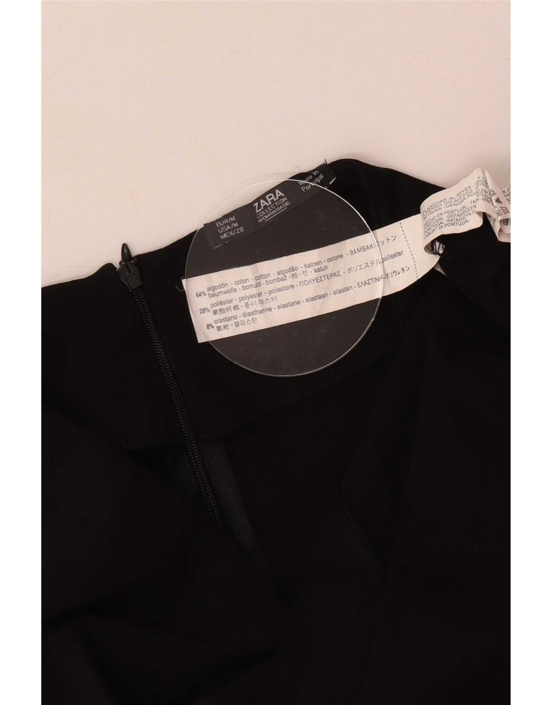 Zara Damen Maxirock Medium W28 Schwarze Baumwolle
