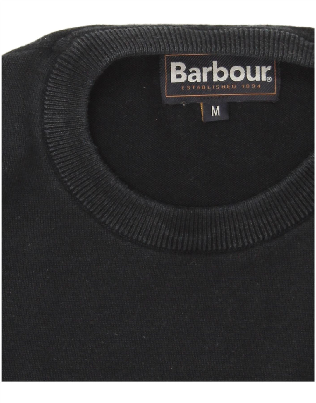 Barbour Herren-Pullover mit Rundhalsausschnitt, mittlere marineblaue Baumwolle